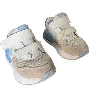 Baby Nike Air Max SYSTM Sz 5C Blue & White Sneakers, Hook & Loop DQ 0286-111